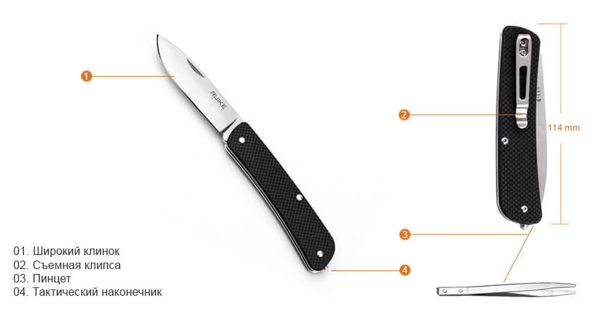 Схема ножа Ruike L11